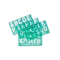 LINEX Linex 100411050, Letter, number & symbol stencil, Vuxna och...