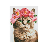 Ideyka Ideyka diamantmålning IDEYKA, 40x50 cm, raffinerad katt, 1 s...