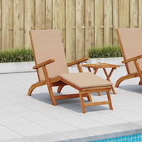 vidaXL Reclining och Fällbar Solstol Massivt Akaciaträ