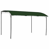 vidaXL Paviljong 4 x 3 x 2,55 m Grön Duk och Aluminium 180