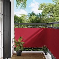 vidaXL Balkong Skärm Röd 100 x 200 cm Oxford Tyg