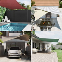 vidaXL Utomhus solsätt segel Ljusgrå och vit. 2 x 2 x 2 m