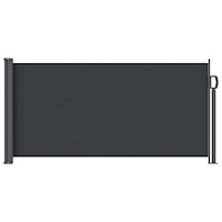 vidaXL Utfällbar sidomarkis Svart 300 x 100 cm Polyester