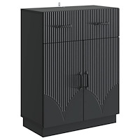 vidaXL Sideboard med låda Svart 66 x 34,5 x 87 cm Konstruerat trä