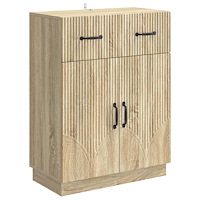 vidaXL Sideboard med låda Sonoma-ek 66 x 34,5 x 87 cm Konstruerat trä
