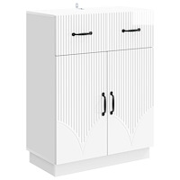 vidaXL Sideboard Vit högglans 66 x 34,5 x 87 cm Konstruerat trä