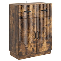 vidaXL Sideboard med låda Rökt ek 66 x 34,5 x 87 cm Konstruerat trä