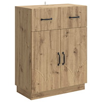 vidaXL Sideboard med låda Artisan-ek 66 x 34,5 x 87 cm Konstruerat trä