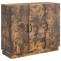 vidaXL Sideboard Rökt ek 89 x 34,5 x 77 cm Konstruerat trä