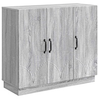 vidaXL Sideboard Grå sonoma-ek 89 x 34,5 x 77 cm Konstruerat trä