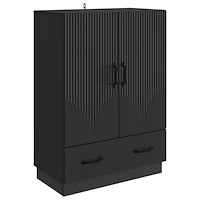 vidaXL Sideboard med låda Svart 66 x 34,5 x 92 cm Konstruerat trä