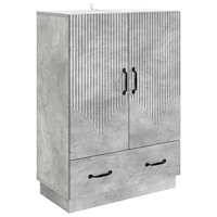 vidaXL Sideboard med låda Betonggrå 66 x 34,5 x 92 cm Konstruerat trä
