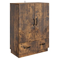 vidaXL Sideboard med låda Rökt ek 66 x 34,5 x 92 cm Konstruerat trä