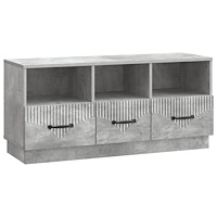 vidaXL TV-skåp med låda Betonggrå 102 x 34,5 x 47 cm Konstruerat trä