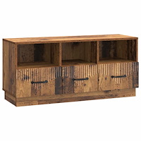 vidaXL TV-skåp med låda Gammalt trä 102 x 34,5 x 47 cm Konstruerat trä