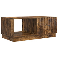 vidaXL Kaffeebord Rökt ek 90 x 50 x 37 cm Konstruerat trä