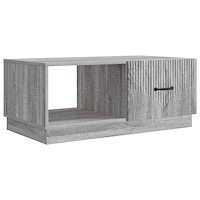 vidaXL Kaffeebord Grå sonoma-ek 90 x 50 x 37 cm Konstruerat trä