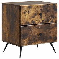 vidaXL Nattduksbord Rökt ek 43 x 34,5 x 47,5 cm Konstruerat trä
