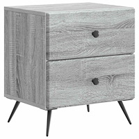 vidaXL Nattduksbord Grå sonoma-ek 43 x 34,5 x 47,5 cm Konstruerat trä
