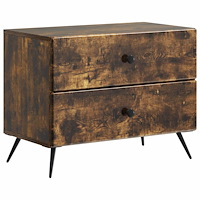vidaXL Nattduksbord Rökt ek 62 x 34,5 x 47,5 cm Konstruerat trä