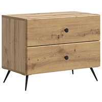 vidaXL Nattduksbord Artisan-ek 62 x 34,5 x 47,5 cm Konstruerat trä