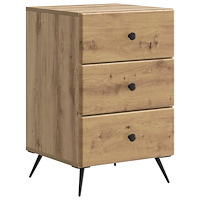 vidaXL Nattduksbord Artisan-ek 43 x 41 x 66,5 cm Konstruerat trä