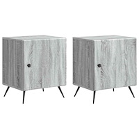 vidaXL Nattduksbord 2 pcs Grå sonoma-ek 43 x 34,5 x 50 cm