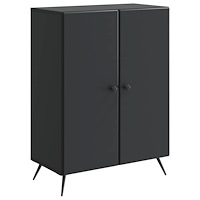 vidaXL Sideboard Svart 66 x 34,5 x 90 cm Konstruerat trä