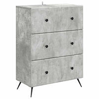 vidaXL Lådans skåp Betonggrå 66 x 34,5 x 90 cm Konstruerat trä