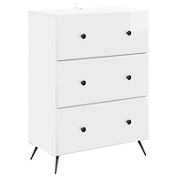 vidaXL Lådans skåp Vit högglans 66 x 34,5 x 90 cm Konstruerat trä