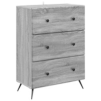 vidaXL Lådans skåp Grå sonoma-ek 66 x 34,5 x 90 cm Konstruerat trä