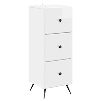 vidaXL Lådans skåp Vit högglans 33 x 34,5 x 90 cm Konstruerat trä