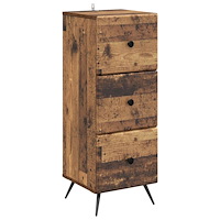 vidaXL Lådans skåp Gammalt trä 33 x 34,5 x 90 cm Konstruerat trä