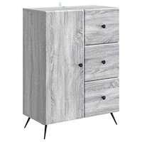 vidaXL Sideboard Grå sonoma-ek 66 x 34,5 x 90 cm Konstruerat trä