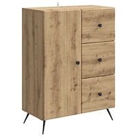 vidaXL Sideboard med låda Artisan-ek 66 x 34,5 x 90 cm Konstruerat trä
