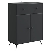 vidaXL Sideboard med låda Svart 66 x 34,5 x 90 cm Konstruerat trä