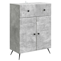vidaXL Sideboard med låda Betonggrå 66 x 34,5 x 90 cm Konstruerat trä