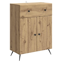 vidaXL Sideboard med låda Artisan-ek 66 x 34,5 x 90 cm Konstruerat trä