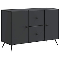 vidaXL Sideboard med låda Svart 89 x 34,5 x 60 cm Konstruerat trä