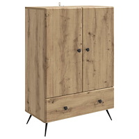 vidaXL Sideboard med låda Artisan-ek 66 x 34,5 x 95 cm Konstruerat trä
