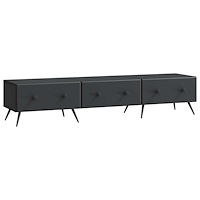vidaXL TV-skåp med låda Svart 147 x 34,5 x 30 cm Konstruerat trä