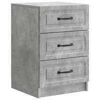 vidaXL Nattduksbord Betonggrå 43 x 41 x 63,5 cm Konstruerat trä