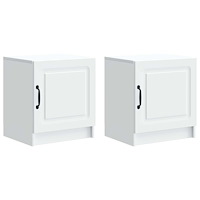 vidaXL Nattduksbord 2 pcs Vit 43 x 34,5 x 47 cm Konstruerat trä