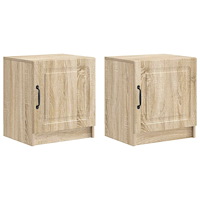 vidaXL Nattduksbord 2 pcs Sonoma-ek 43 x 34,5 x 47 cm Konstruerat trä