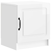 vidaXL Nattduksbord Vit högglans 43 x 34,5 x 47 cm Konstruerat trä