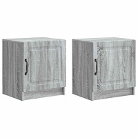 vidaXL Nattduksbord 2 pcs Grå sonoma-ek 43 x 34,5 x 47 cm