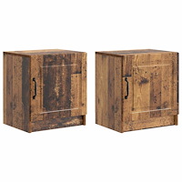 vidaXL Nattduksbord 2 pcs Gammalt trä 43 x 34,5 x 47 cm