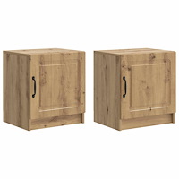 vidaXL Nattduksbord 2 pcs Artisan-ek 43 x 34,5 x 47 cm Konstruerat trä