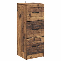 vidaXL Lådans skåp Gammalt trä 33 x 34,5 x 87 cm Konstruerat trä