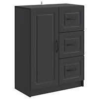 vidaXL Sideboard med låda Svart 66 x 34,5 x 87 cm Konstruerat trä